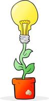 Cartoon-Glühbirnenpflanze vektor