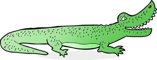 tecknad glad krokodil vektor