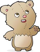tecknad serie Lycklig liten teddy Björn vektor