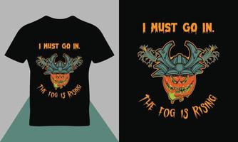 glückliches Halloween-Zitat-Typografie-T-Shirt-Design vektor