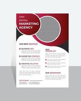 moderne Business-Flyer-Vorlage für Unternehmensagentur, Marketing, Werbung, Dienstleistungen vektor