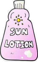 tecknad serie Sol lotion vektor