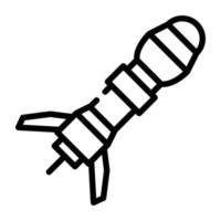 modern linje ikon av en raket vektor