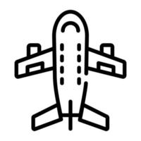 Kampfjet-Flug für Militärkriege, Liniensymbol vektor