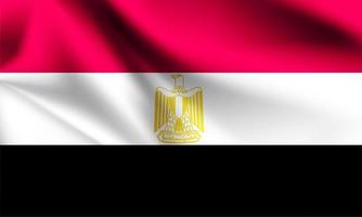 Ägypten 3d Flagge vektor