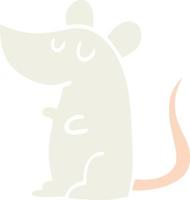 Cartoon-Maus in flacher Farbe vektor