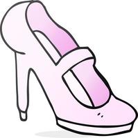 tecknad serie hög heeled sko vektor