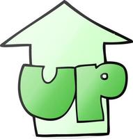 Cartoon-Up-Symbol vektor