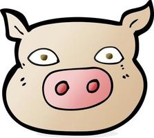 Cartoon-Schwein-Gesicht vektor
