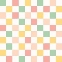 söt barnslig checkerboard y2k sömlös mönster vektor bakgrund med färgrik rutnät. abstrakt ljuv barn upprepa textur tapet, modern trendig textil- design