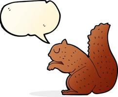 Cartoon-Eichhörnchen mit Sprechblase vektor