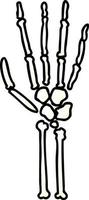 Cartoon-Skelett-Hand vektor