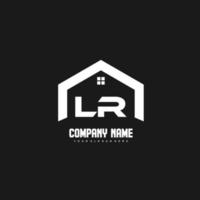 lr Anfangsbuchstaben Logo Design Vektor für Bau, Haus, Immobilien, Gebäude, Eigentum.