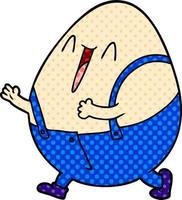 humpty dumpty Cartoon-Eiermann vektor