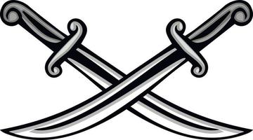 heraldische gekreuzte Schwerter vektor