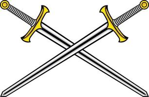heraldische gekreuzte Schwerter vektor