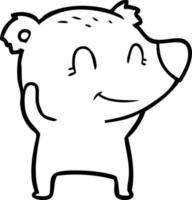 lächelnder Eisbär-Cartoon vektor