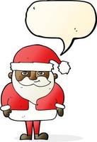 Cartoon glücklicher Weihnachtsmann mit Sprechblase vektor