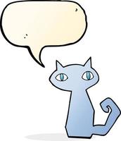 Cartoon-Katze mit Sprechblase vektor