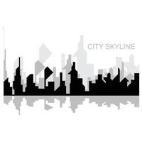 stadtsilhouette-skyline-illustrationsdesign. Stadtlandschaft Panorama Gebäude vektor