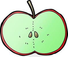 tecknad serie skivad äpple vektor