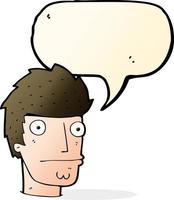 Cartoon nervöser Mann mit Sprechblase vektor