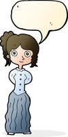 Cartoon glückliche Frau mit Sprechblase vektor