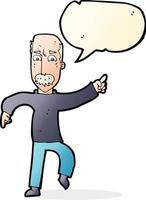 Cartoon wütender alter Mann mit Sprechblase vektor