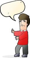 Cartoon mürrischer Mann mit Sprechblase vektor
