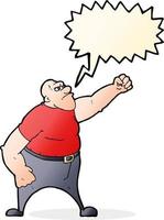 Cartoon wütender Mann mit Sprechblase vektor