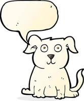 tecknad serie Lycklig hund med Tal bubbla vektor