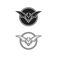 Fledermaus-Vektor-Symbol-Logo-Vorlage vektor