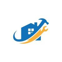 Home-Reparatur-Logo-Vektor-Design-Bild vektor