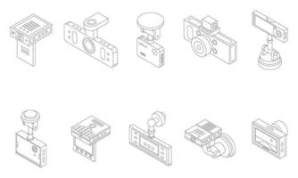 dvr-symbole setzen vektorumriss vektor