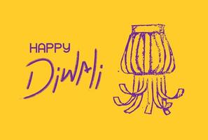 Papierlaterne für Diwali-Urlaub. konzept glückliches diwali-fest vektor