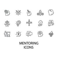 mentor ikoner uppsättning . mentor packa symbol vektor element för infographic webb