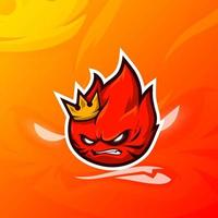 arg brand flamma kung esport gaming maskot logotyp illustration vektor