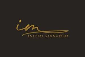första jag är brev signatur logotyp mall elegant design logotyp. hand dragen kalligrafi text vektor illustration.