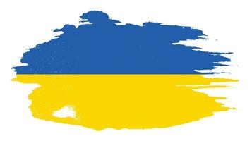 bunter abstrakter ukrainischer Grunge-Flaggenvektor vektor