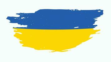neuer bunter Ukraine-Grunge-Effekt-Flaggen-Designvektor vektor