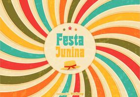 Gratis Festa Junina Retro Vector Poster