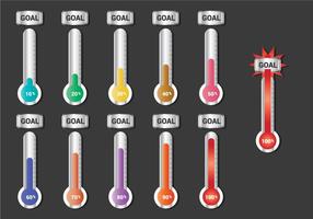 Ziel-Thermometer Vektor