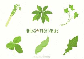 Gratis grönsaker och örter vektorer