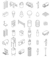 Symbole für Milchfabriken setzen Vektorumrisse vektor