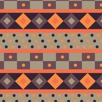 lila und orange aztekisches Muster vektor