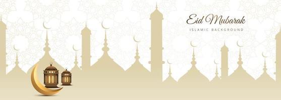 elegantes goldenes Banner für Eid Mubarak vektor
