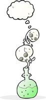 tecknad serie trolldryck med trodde bubbla vektor
