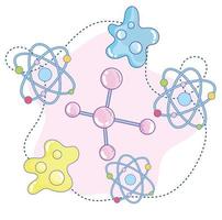 vetenskapsmolekyl atomstruktur partikelforskningslaboratorium vektor