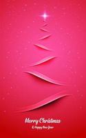 Weihnachtskarte mit abstraktem Baum vektor