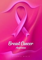 Aufklärungskampagnenkarte für Brustkrebs vektor